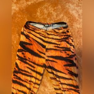 Tiger Striped Bell Bottom Pants